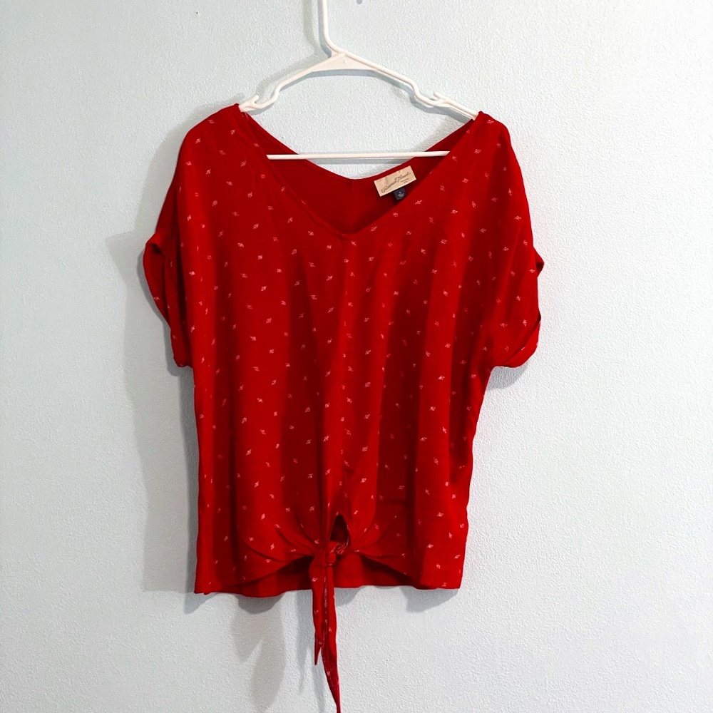 Universal Thread Red Tie Front Shirt